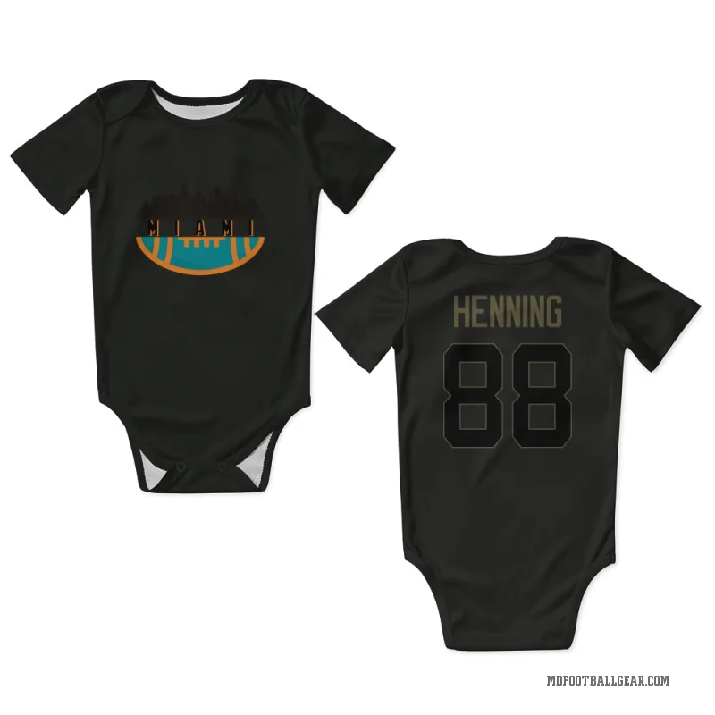 A.J. Henning  Black Miami Dolphins  Service Newborn & Infant Bodysuit