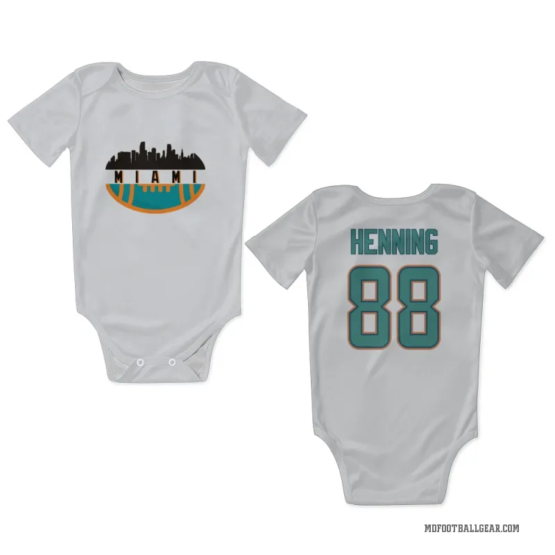 A.J. Henning  White Miami Dolphins  Newborn & Infant Bodysuit