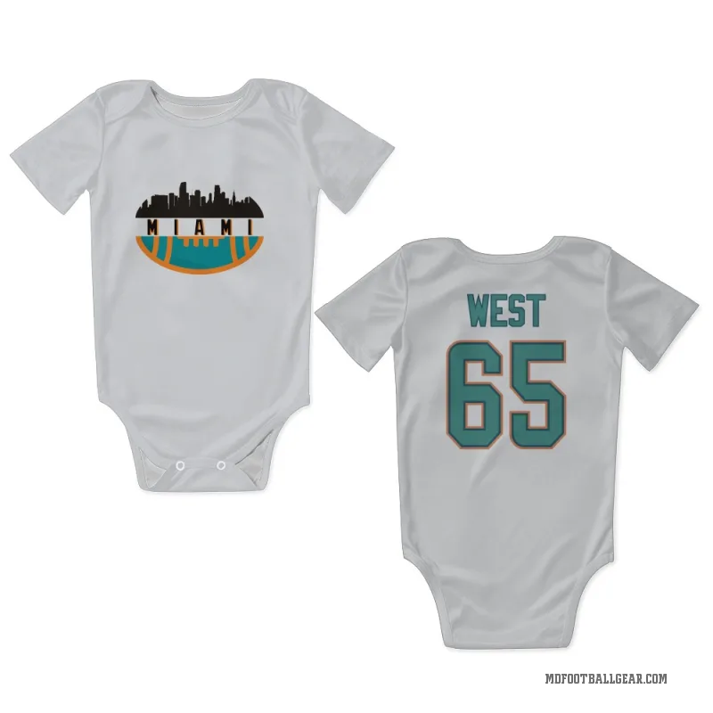Addison West  White Miami Dolphins  Newborn & Infant Bodysuit