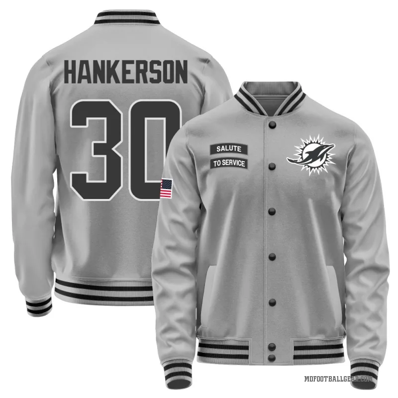 Anthony Hankerson Men's Gray Miami Dolphins Salute to Service Performance Jacket