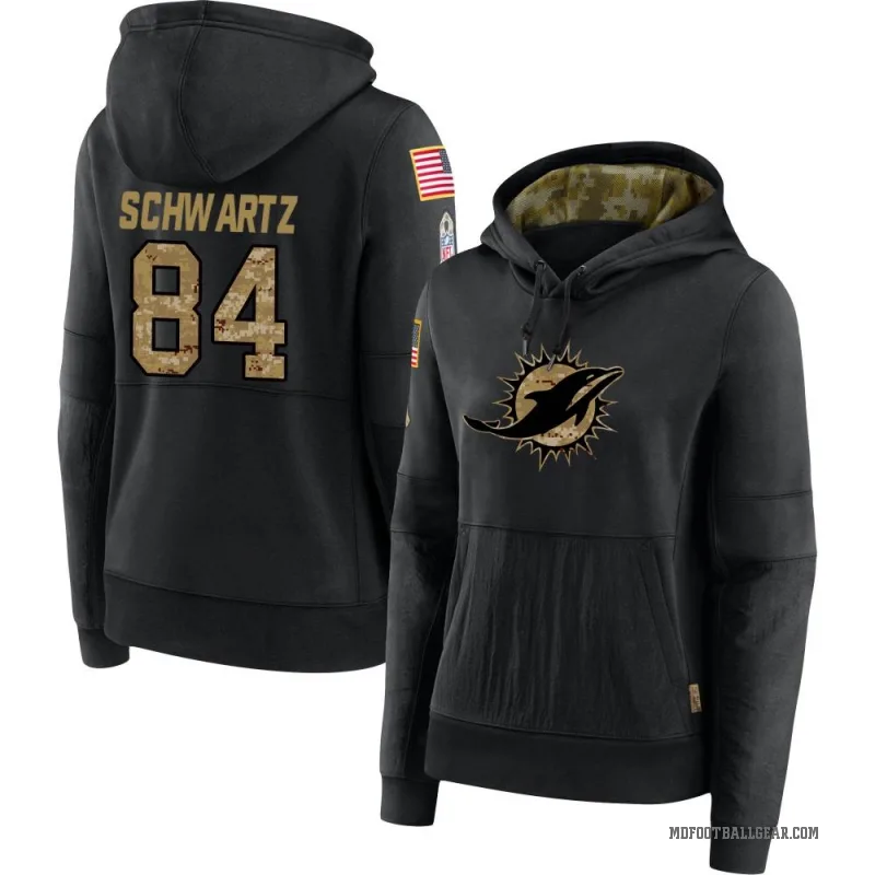 Anthony Schwartz Women's Black Miami Dolphins 2020 Salute to Service Sideline Performance Pullover Hoodie
