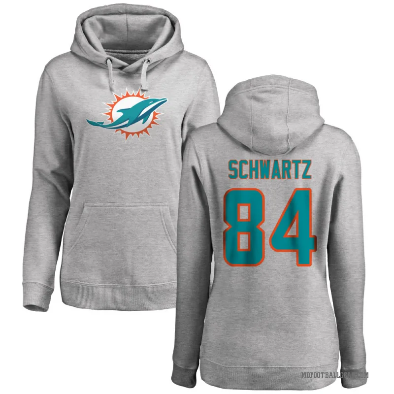 Anthony Schwartz Women's Miami Dolphins Pro Line Ash Logo Pullover Hoodie