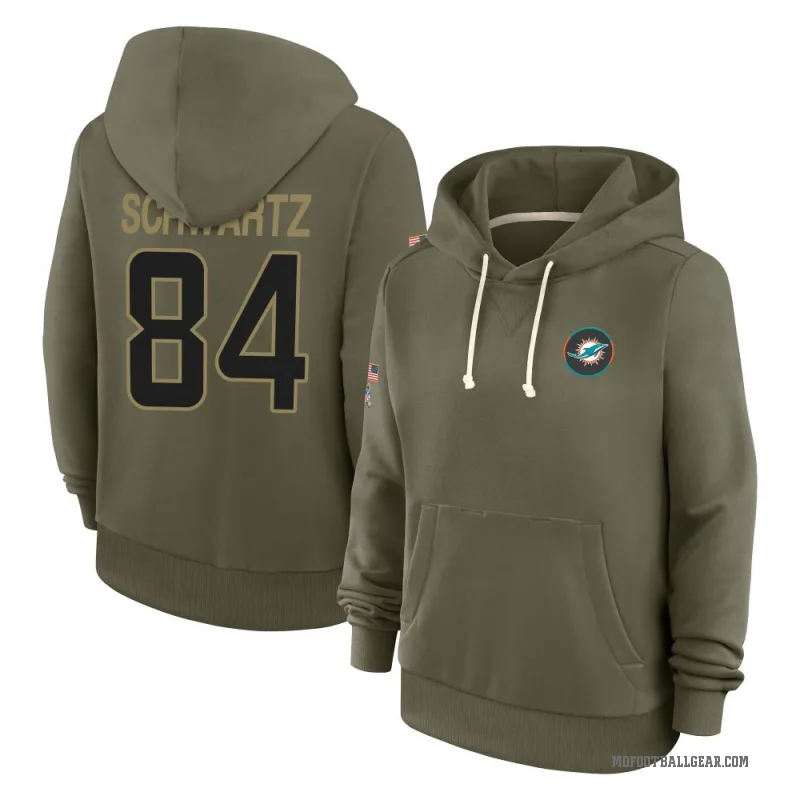 Anthony Schwartz Women's Olive Miami Dolphins 2025 Salute to Service Hoodie