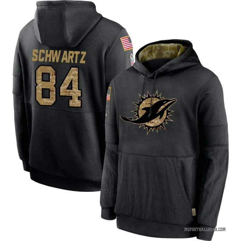 Anthony Schwartz Youth Black Miami Dolphins 2020 Salute to Service Sideline Performance Pullover Hoodie