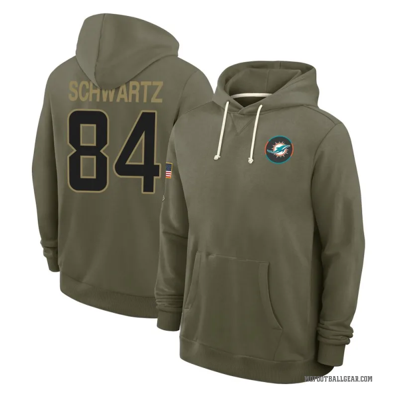 Anthony Schwartz Youth Olive Miami Dolphins 2025 Salute to Service Hoodie