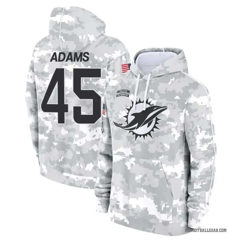 BJ Adams Men's Camo Miami Dolphins Arctic 2024 Salute to Service Club Fleece Pullover Hoodie