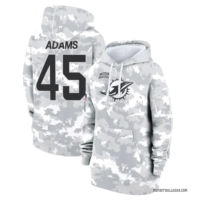 BJ Adams Women's Camo Miami Dolphins Arctic 2024 Salute to Service Club Fleece Pullover Hoodie