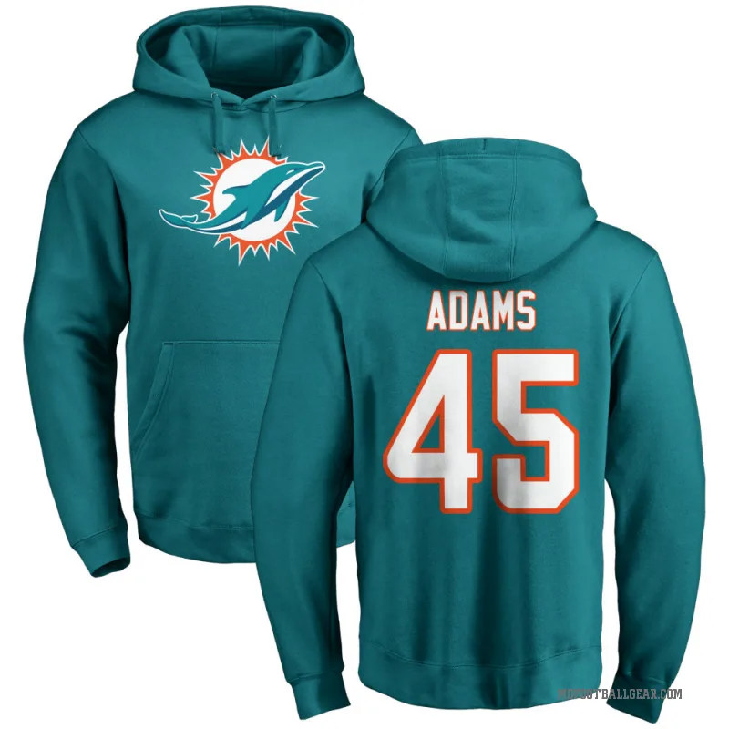 BJ Adams Youth Aqua Miami Dolphins Pro Line Logo Pullover Hoodie