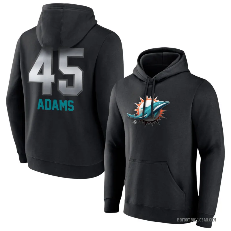 BJ Adams Youth Black Miami Dolphins Midnight Mascot Pullover Hoodie