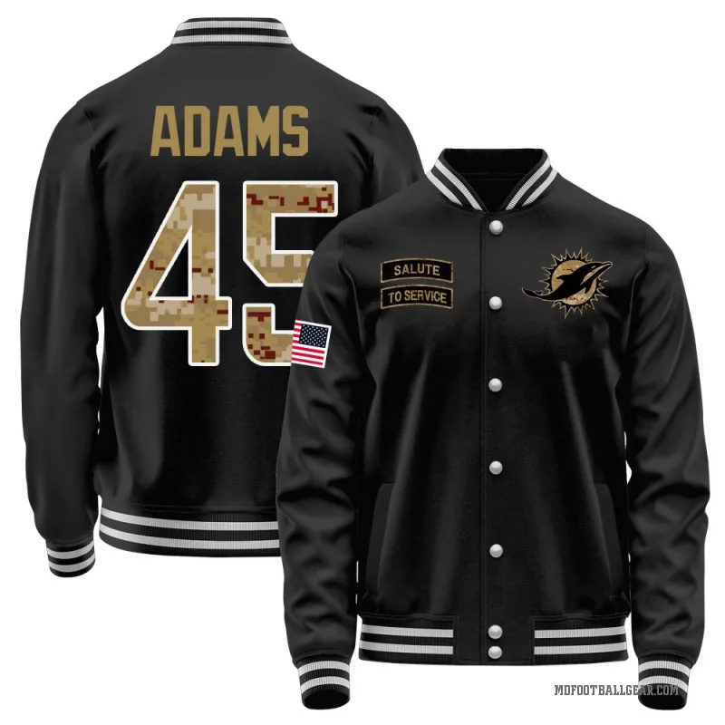 BJ Adams Youth Black Miami Dolphins Salute to Service Sideline Performance Jacket