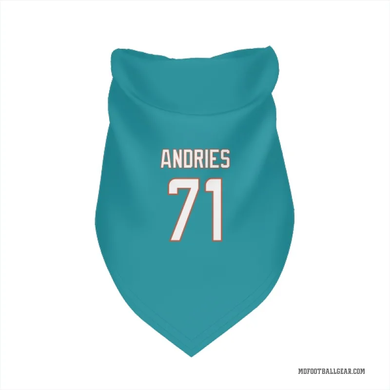 Blaise Andries  Aqua Miami Dolphins  Cat & Dog Pet Bandana