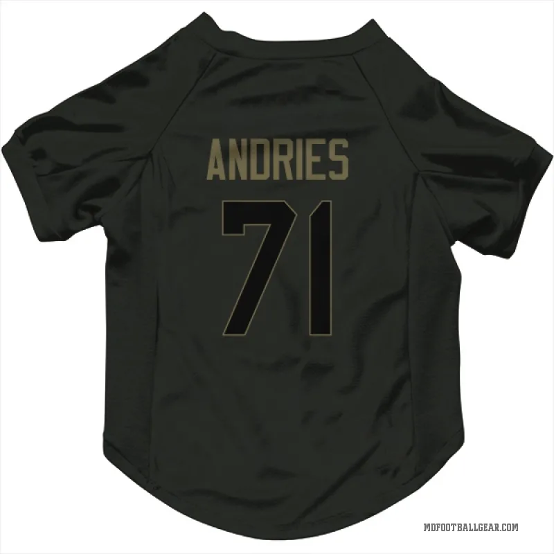 Blaise Andries  Black Miami Dolphins  Service Cat & Dog Pet Jersey