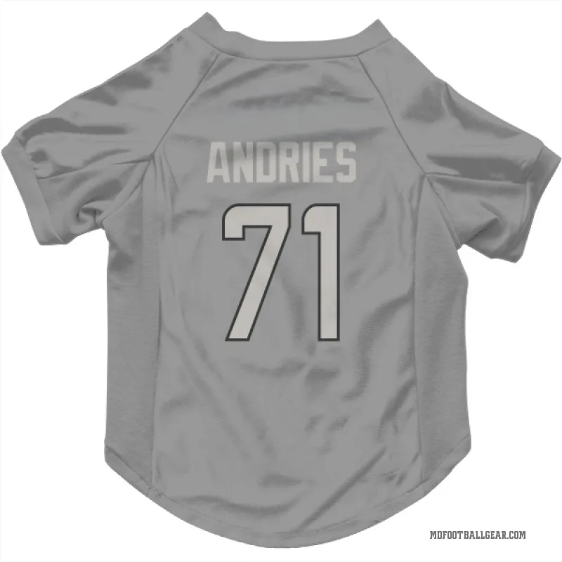 Blaise Andries  Charcoal Miami Dolphins  Cat & Dog Pet Jersey
