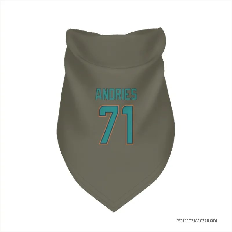 Blaise Andries  Olive Miami Dolphins  Cat & Dog Pet Bandana