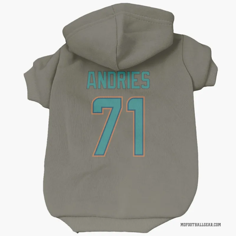 Blaise Andries  Olive Miami Dolphins  Cat & Dog Pet Hoodie
