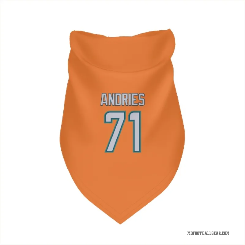 Blaise Andries  Orange Miami Dolphins  Cat & Dog Pet Bandana