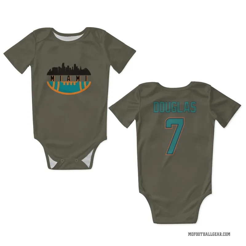 Caleb Douglas  Olive Miami Dolphins  Newborn & Infant Bodysuit