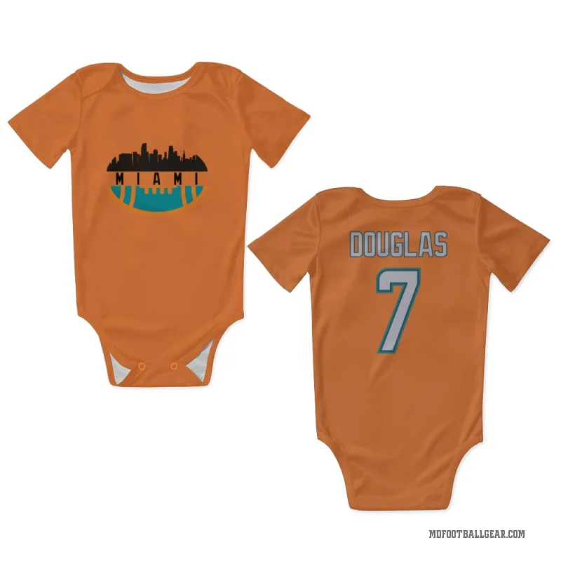 Caleb Douglas  Orange Miami Dolphins  Newborn & Infant Bodysuit