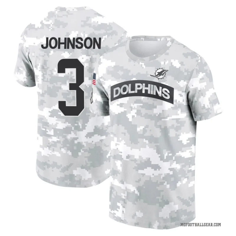 Chris Johnson Youth Camo Miami Dolphins Arctic 2024 Salute to Service Performance T-Shirt