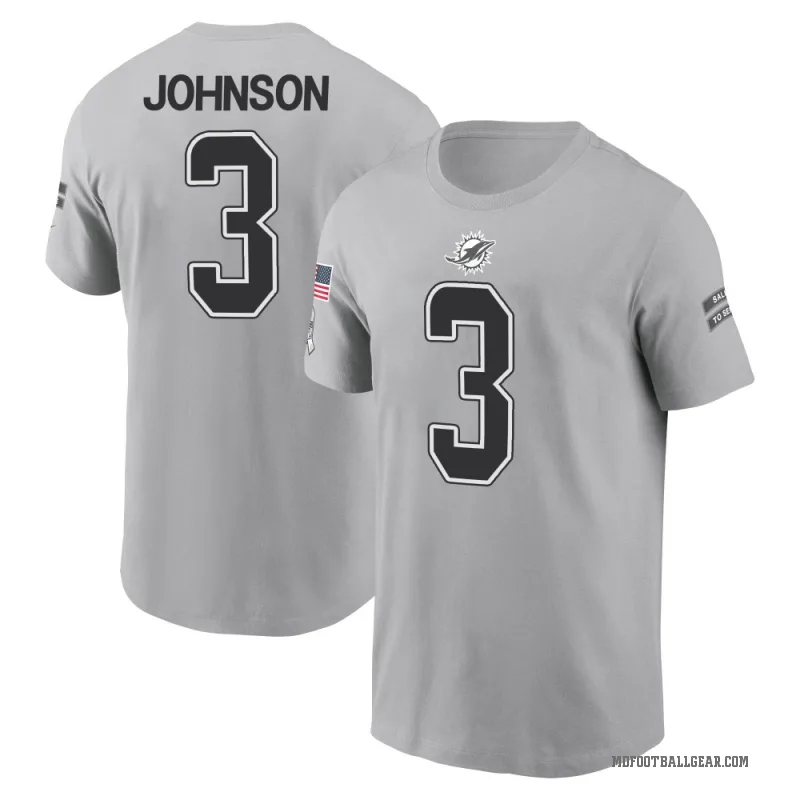 Chris Johnson Youth Gray Miami Dolphins 2024 Salute to Service T-Shirt
