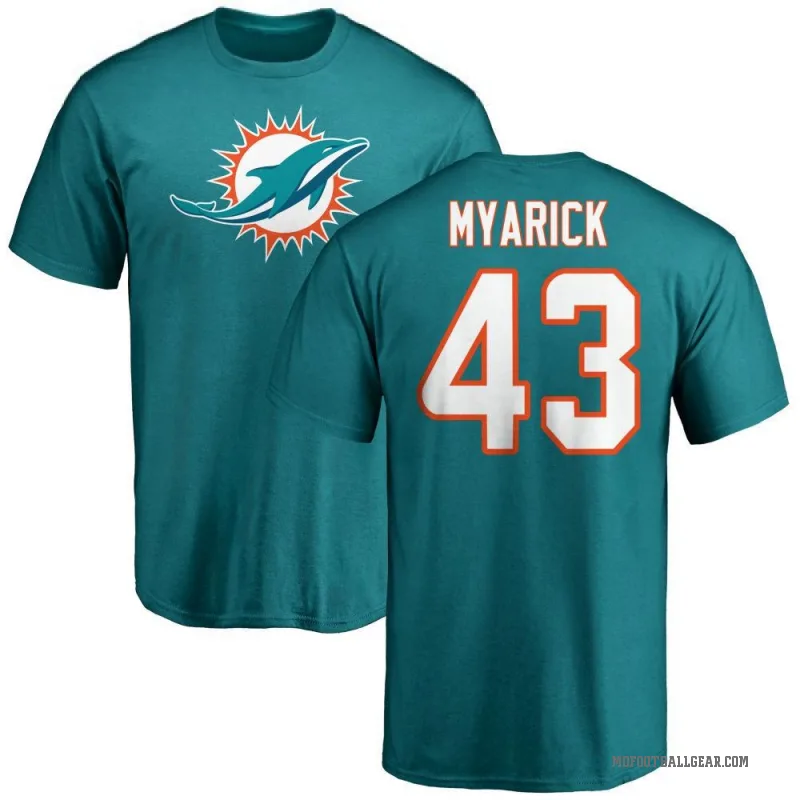 Chris Myarick Youth Aqua Miami Dolphins Logo T-Shirt -