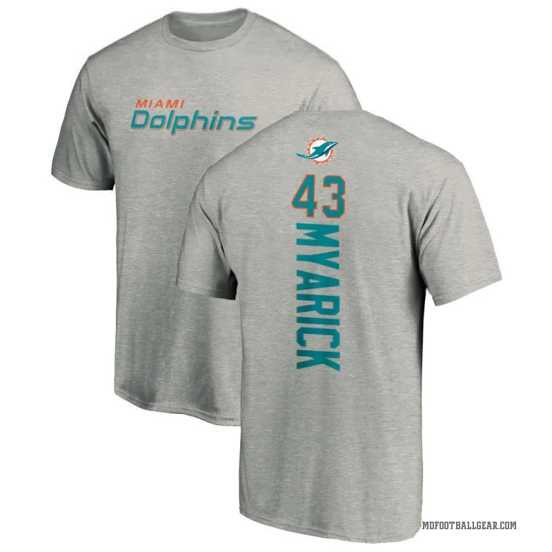 Chris Myarick Youth Ash Miami Dolphins Backer T-Shirt -