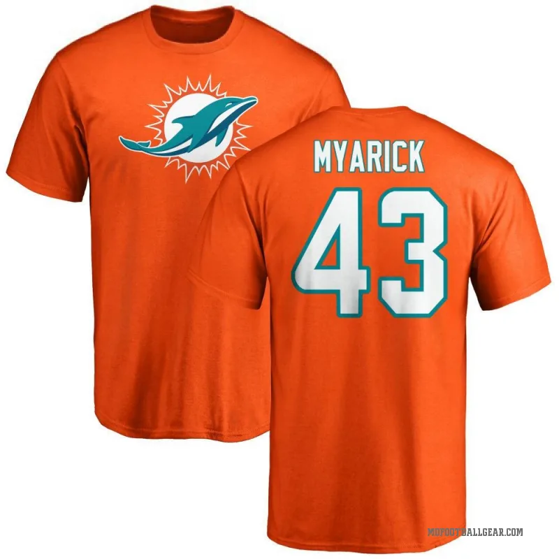 Chris Myarick Youth Orange Miami Dolphins Logo T-Shirt -