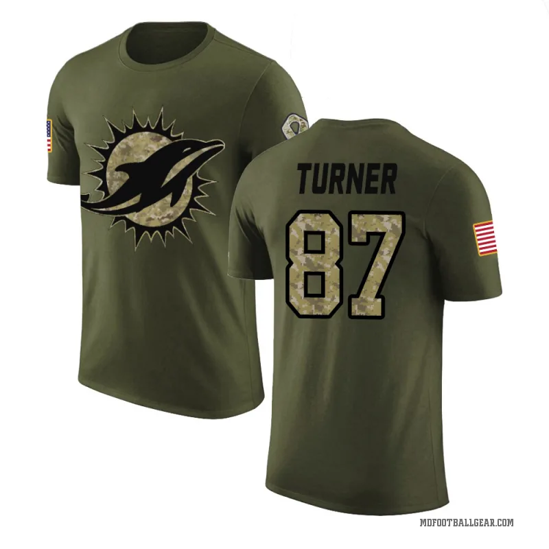 Cole Turner Men's Olive Miami Dolphins Salute to Service T-Shirt