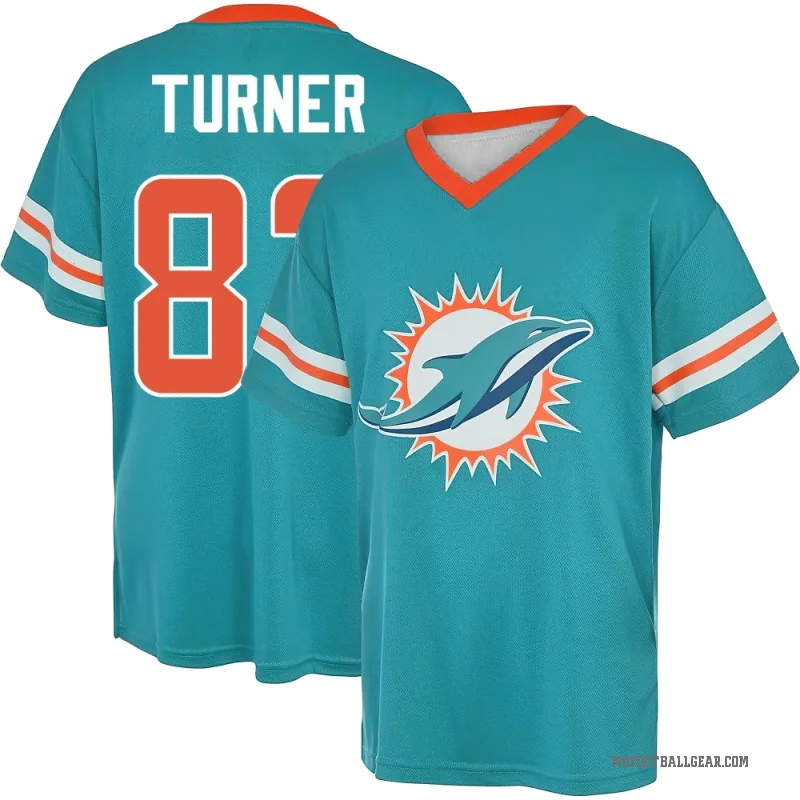 Cole Turner Youth Aqua Miami Dolphins Game Day V-Neck T-Shirt