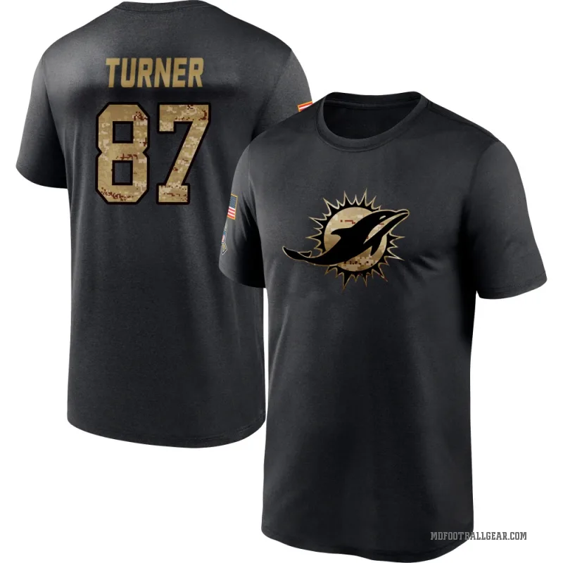 Cole Turner Youth Black Miami Dolphins 2020 Salute To Service Performance T-Shirt