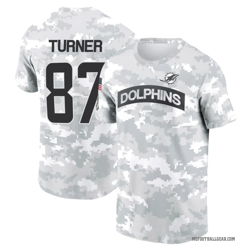 Cole Turner Youth Camo Miami Dolphins Arctic 2024 Salute to Service Performance T-Shirt