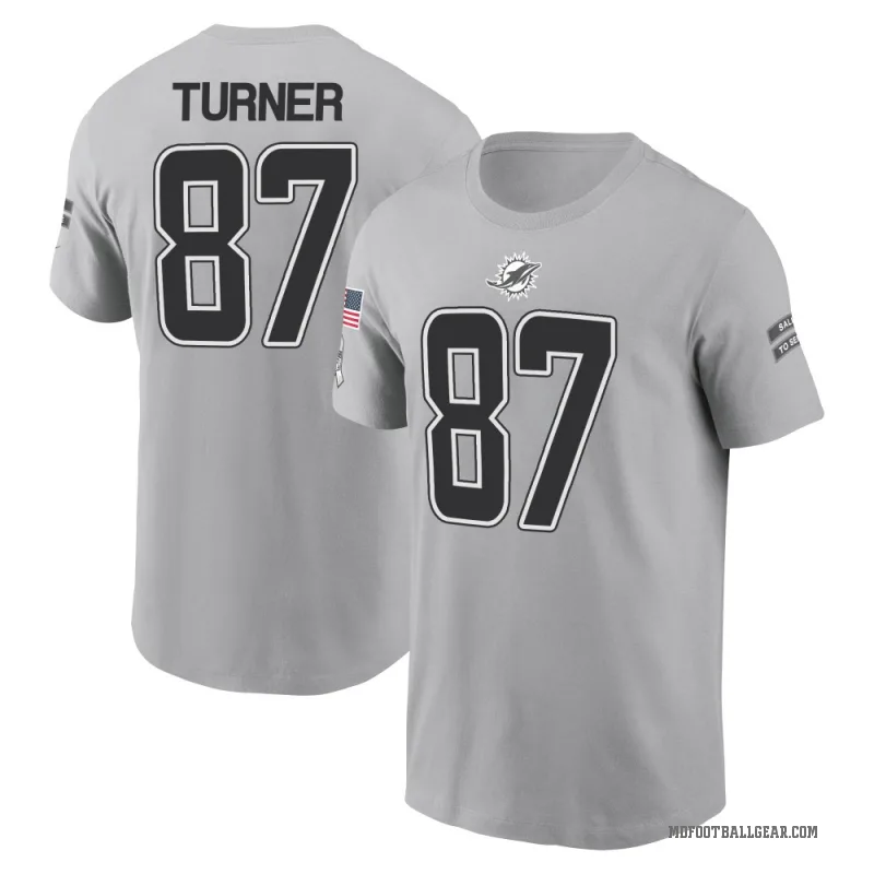Cole Turner Youth Gray Miami Dolphins 2024 Salute to Service T-Shirt