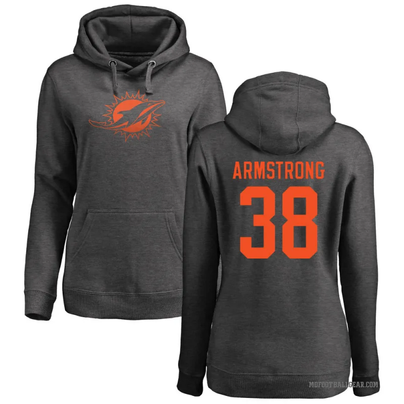 Cornell Armstrong Women's Miami Dolphins Pro Line by Branded Ash One Color Pullover Hoodie