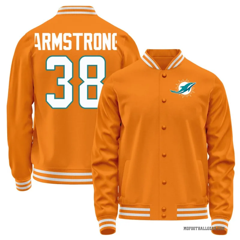 Cornell Armstrong Youth Orange Miami Dolphins Full-Snap Jacket