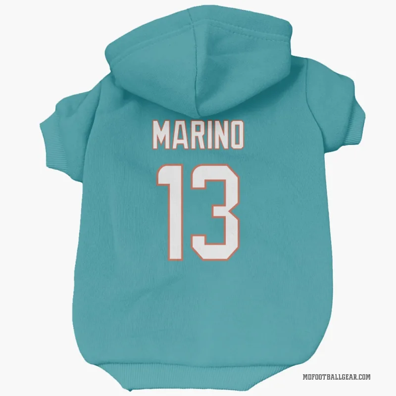 Dan Marino  Aqua Miami Dolphins  Cat & Dog Pet Hoodie