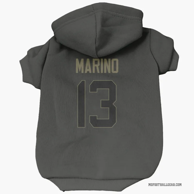 Dan Marino  Black Miami Dolphins  Service Cat & Dog Pet Hoodie