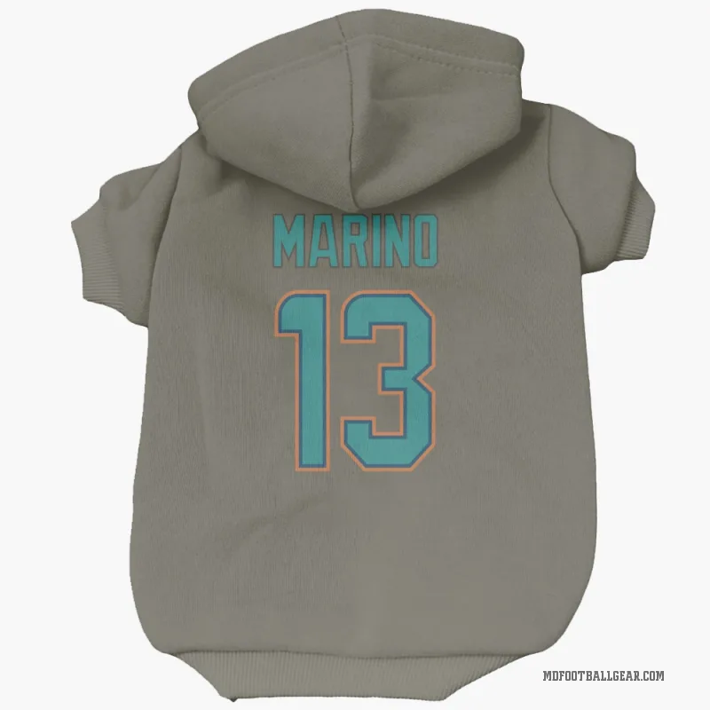 Dan Marino  Olive Miami Dolphins  Cat & Dog Pet Hoodie