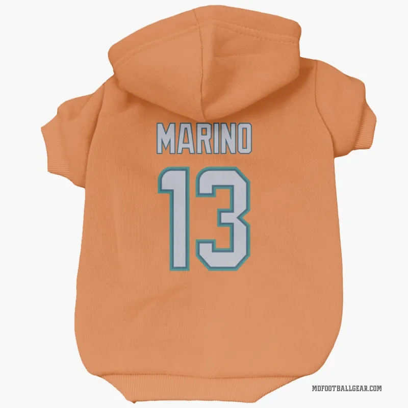 Dan Marino  Orange Miami Dolphins  Cat & Dog Pet Hoodie