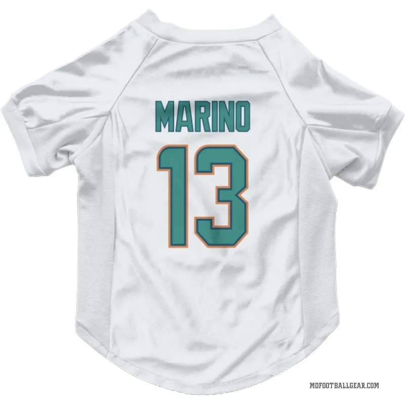 Dan Marino  White Miami Dolphins  Cat & Dog Pet Jersey