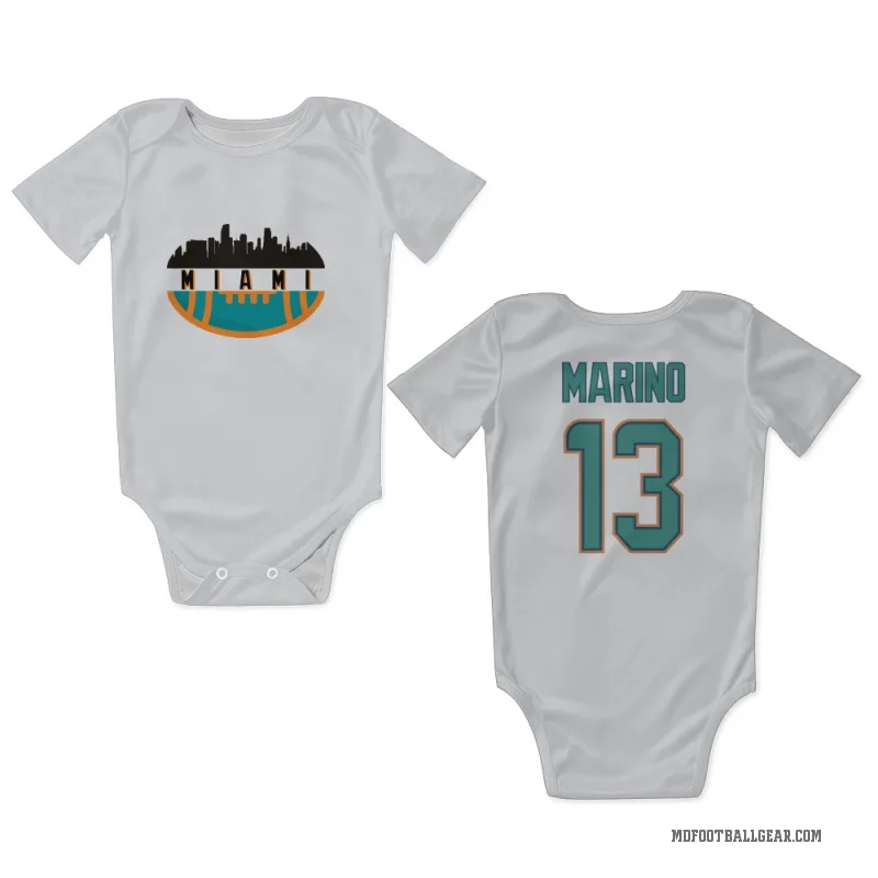 Dan Marino  White Miami Dolphins  Newborn & Infant Bodysuit