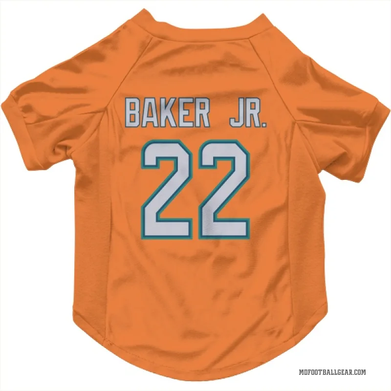 Darrell Baker Jr.  Orange Miami Dolphins  Cat & Dog Pet Jersey