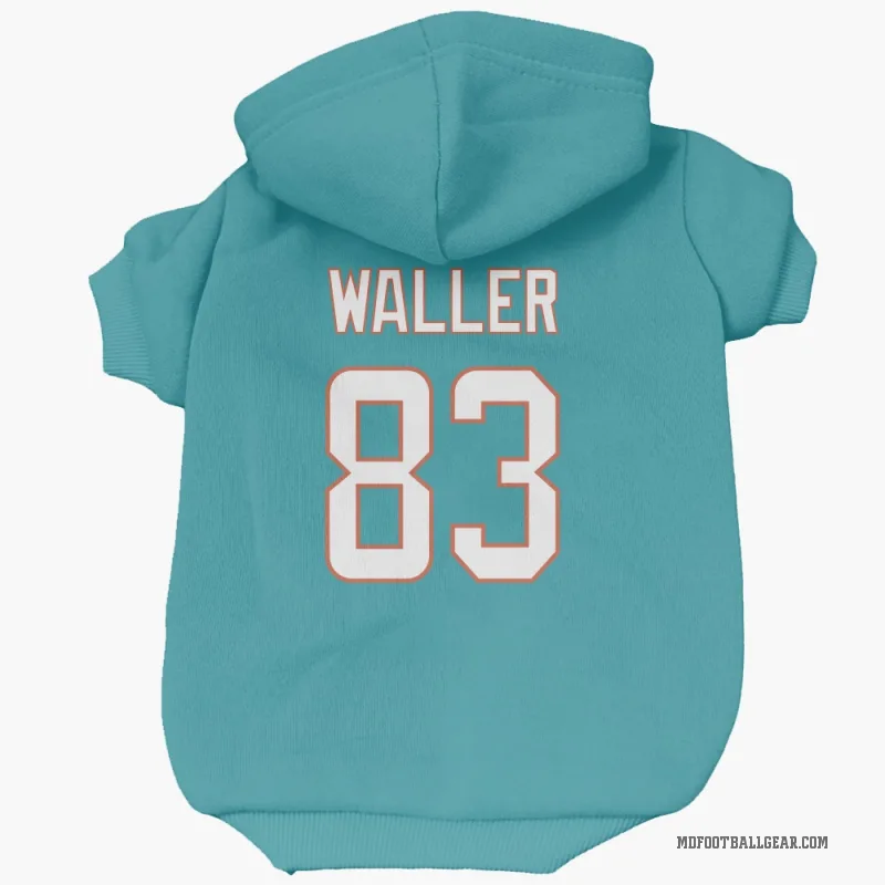 Darren Waller  Aqua Miami Dolphins  Cat & Dog Pet Hoodie
