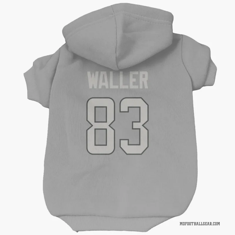 Darren Waller  Charcoal Miami Dolphins  Cat & Dog Pet Hoodie