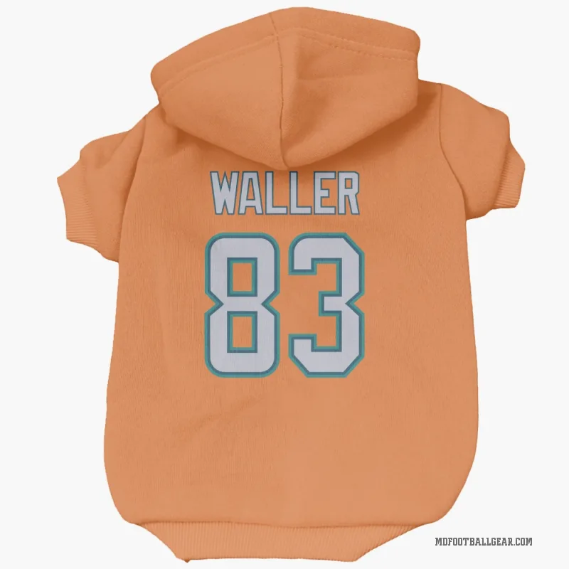 Darren Waller  Orange Miami Dolphins  Cat & Dog Pet Hoodie