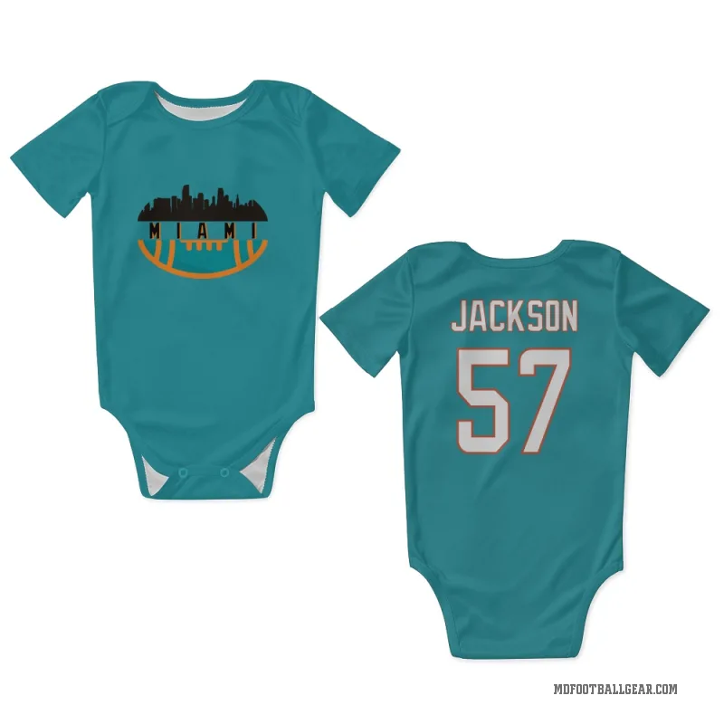 Dequan Jackson  Aqua Miami Dolphins  Newborn & Infant Bodysuit