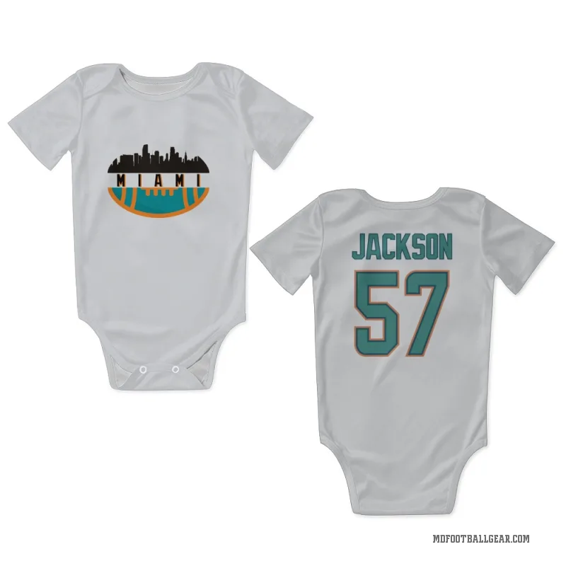 Dequan Jackson  White Miami Dolphins  Newborn & Infant Bodysuit