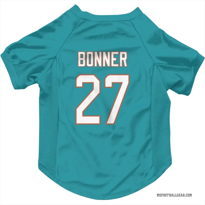 Ethan Bonner  Aqua Miami Dolphins  Cat & Dog Pet Jersey