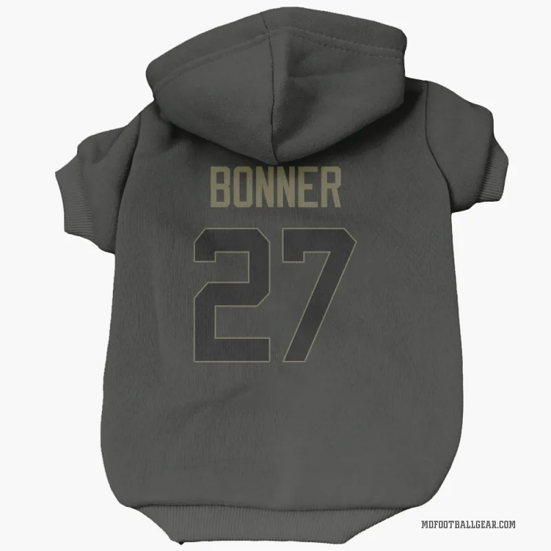 Ethan Bonner  Black Miami Dolphins  Service Cat & Dog Pet Hoodie