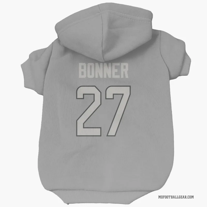 Ethan Bonner  Charcoal Miami Dolphins  Cat & Dog Pet Hoodie