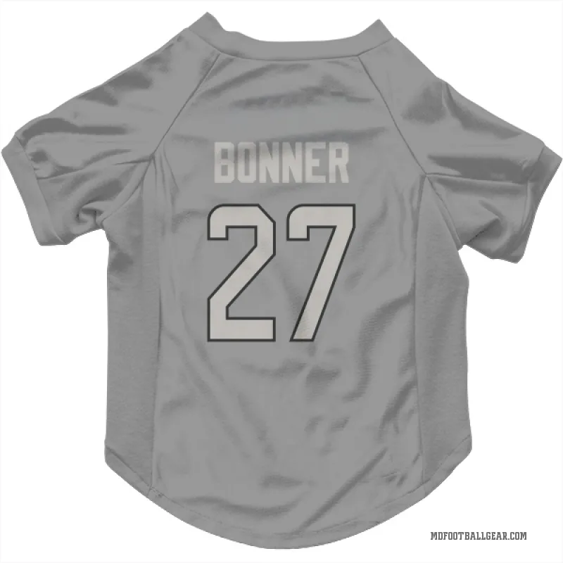 Ethan Bonner  Charcoal Miami Dolphins  Cat & Dog Pet Jersey